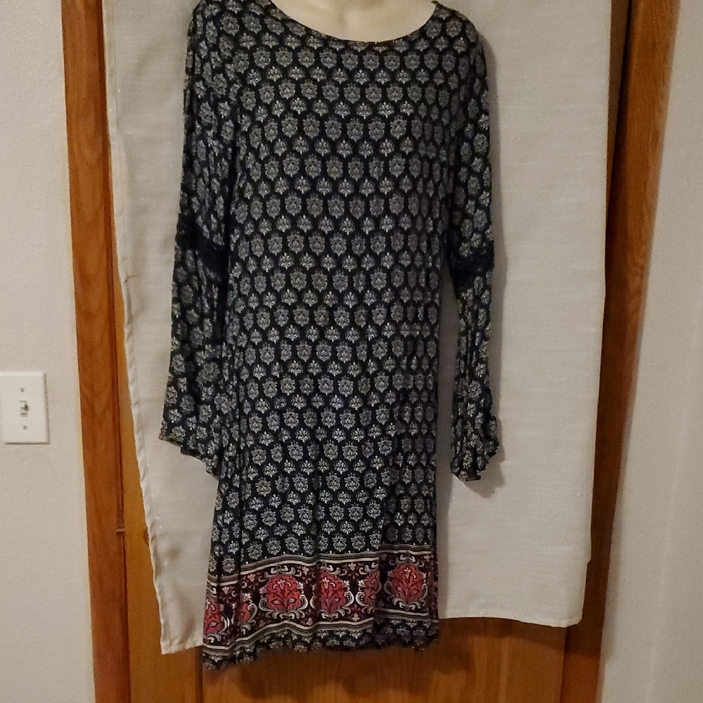 Navy print miss pinky dress